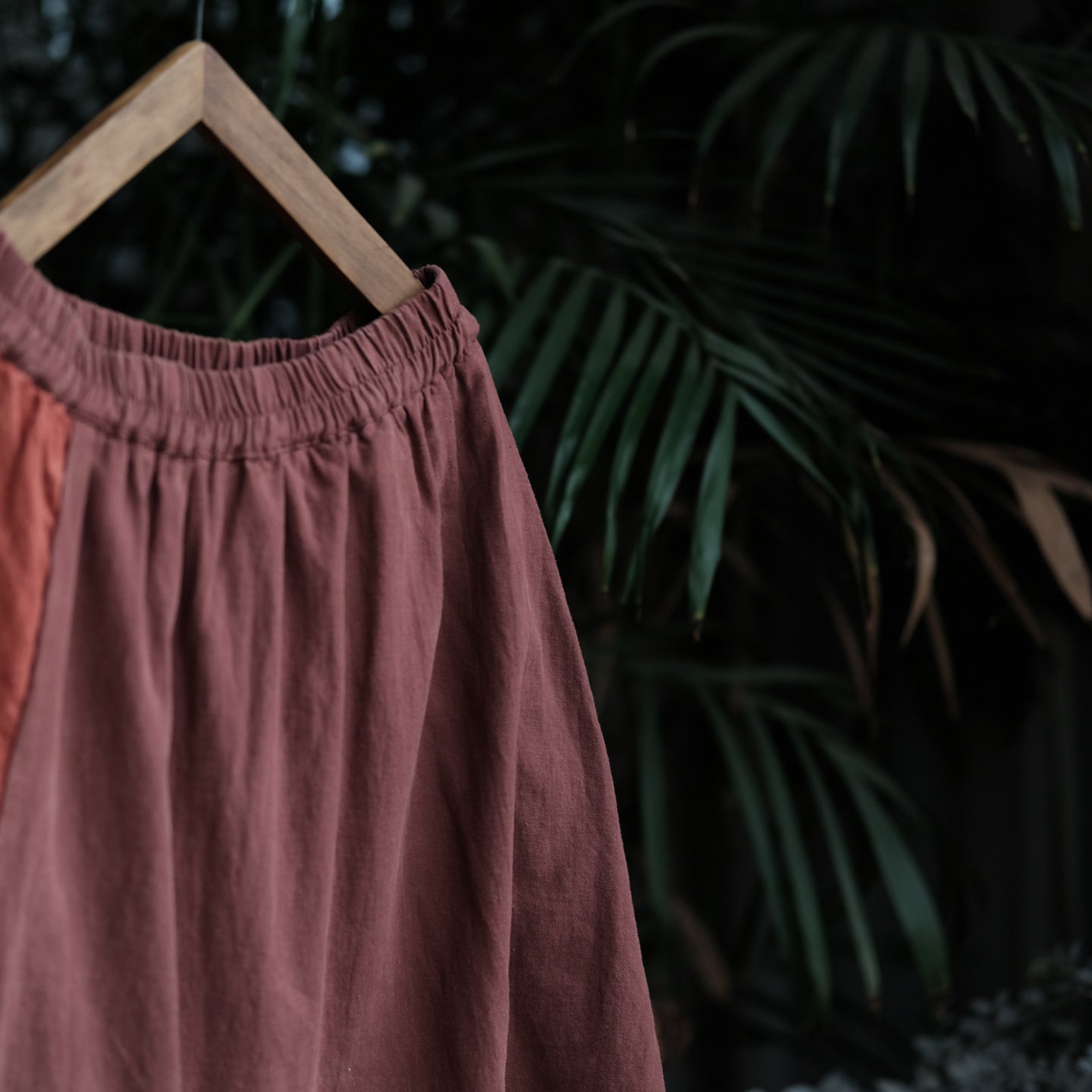 Vintage Harmony Patchwork Linen Skirt