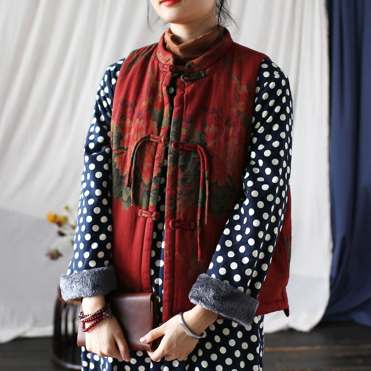 Chaleco vintage escarlata