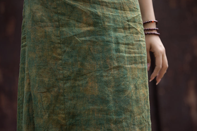 Falda cruzada vintage de lino