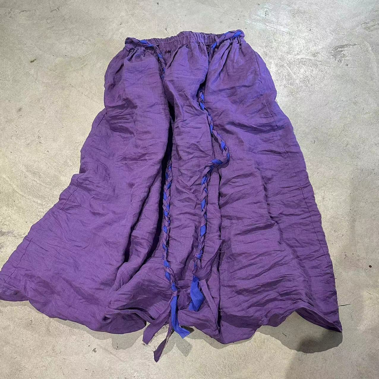 Falda larga de gasa retro