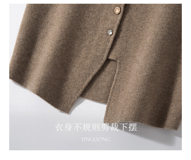 Chaleco vintage de lana y cachemira con detalle de botones