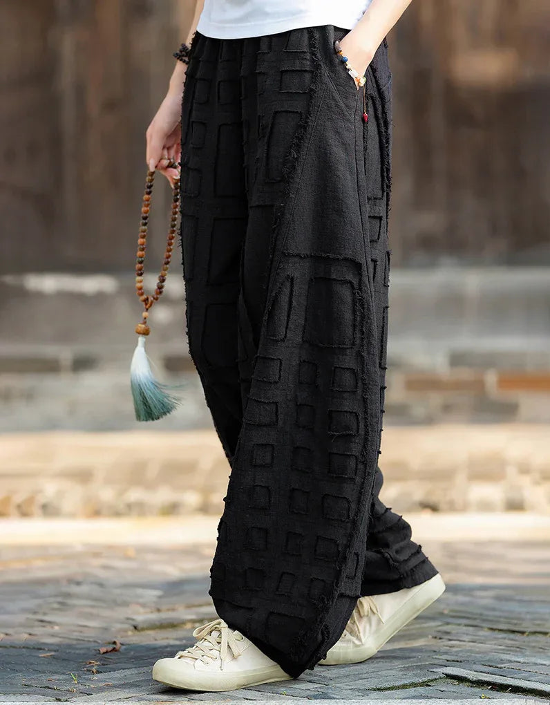 Linen and Ramie Harem Pants – Bohemian Style, Loose Summer Cut