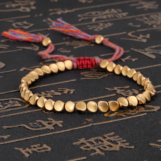 Tibetan Braided Copper Bracelet - Feng Shui Amulet