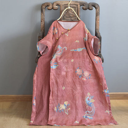 Vestido túnica de ramié Aurelia Vintage - Inspiración oriental