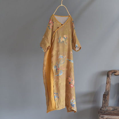 Vestido túnica de ramié Aurelia Vintage - Inspiración oriental