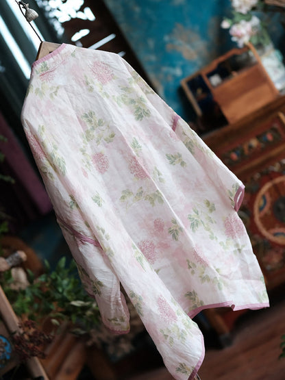 Chaqueta cortavientos vintage con estampado floral