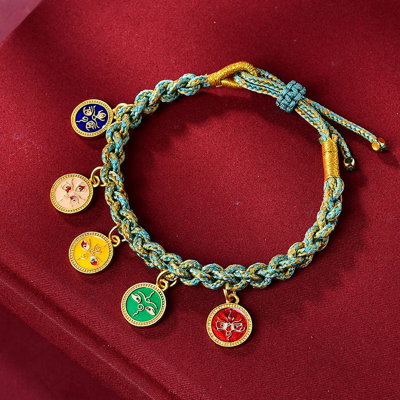 Pulsera Tibetana Trenzada de la Fortuna – Amuleto de Prosperidad
