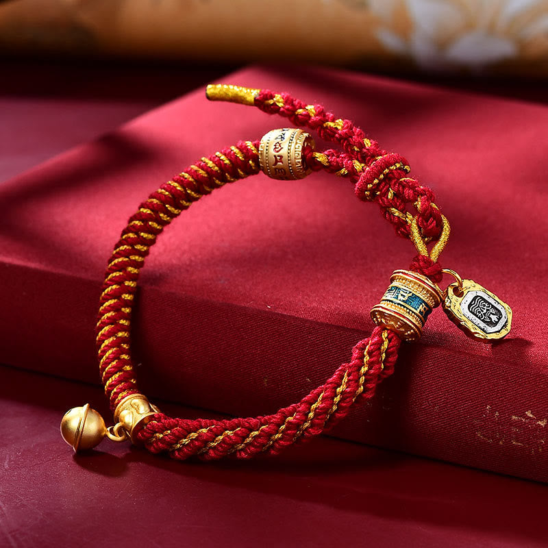 Tibetan Bracelet Om Mani Padme Hum with Zakiram Amulet