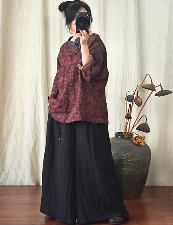 Blusa de contraste Vintage Bloom