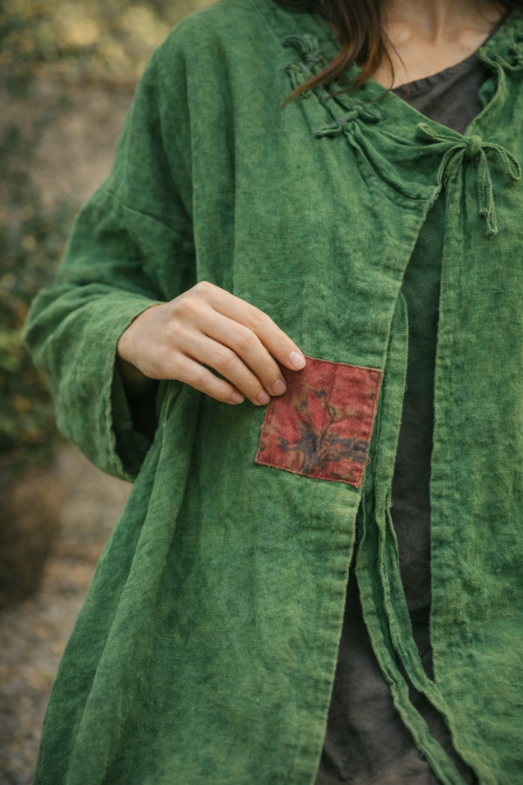 Kimono Largo 100% Lino Rustic Flow