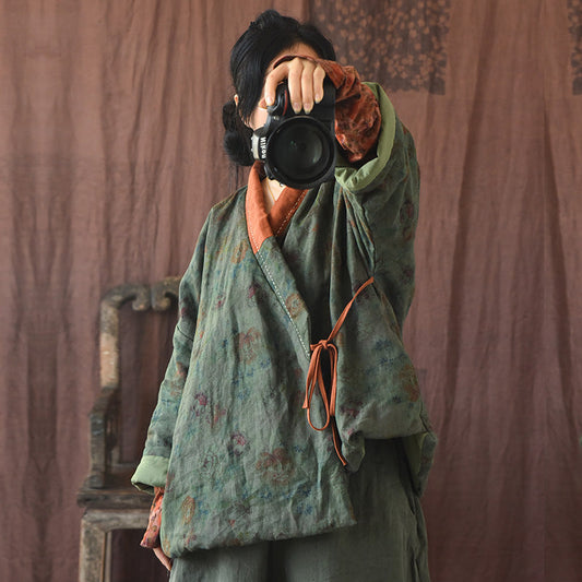 Chaqueta de contraste Vintage Bloom