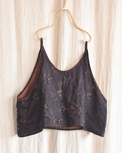 Blusa corta con tiras Vintage Bloom