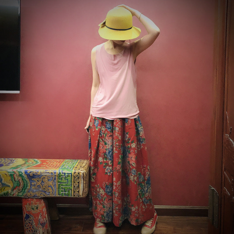 Falda midi Vintage Bloom