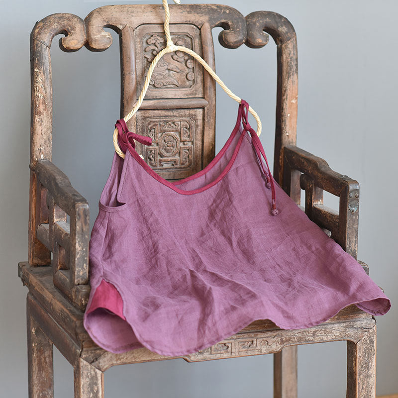 Blusa de ramio con tirantes en contraste