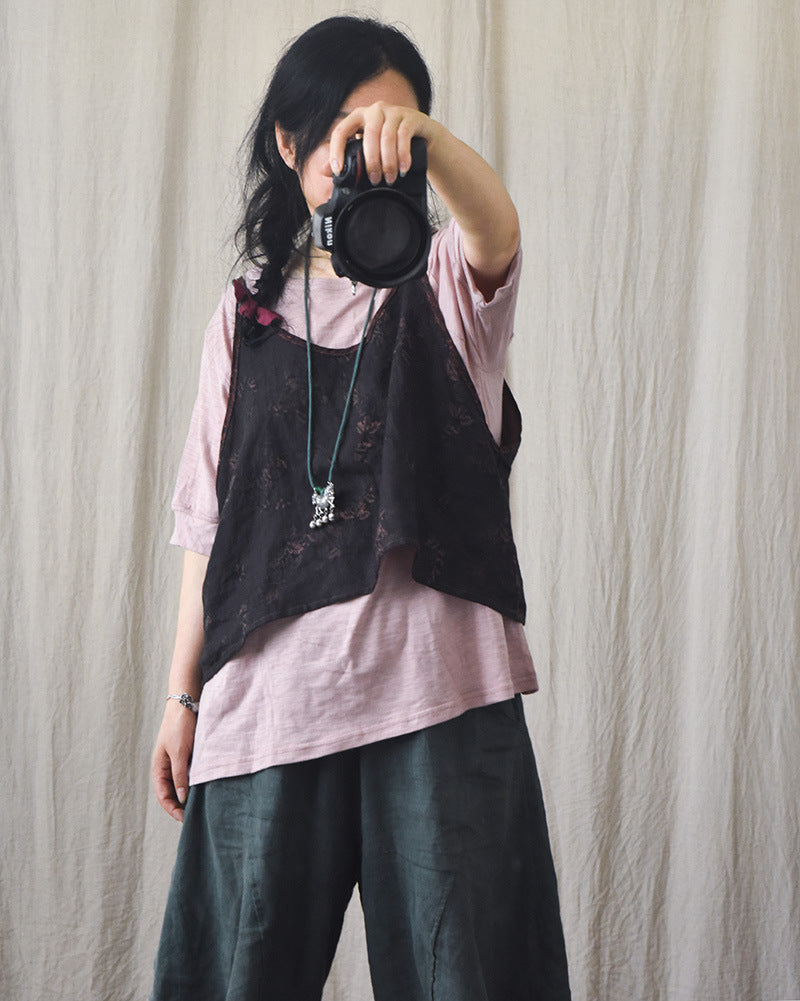 Blusa corta con tiras Vintage Bloom