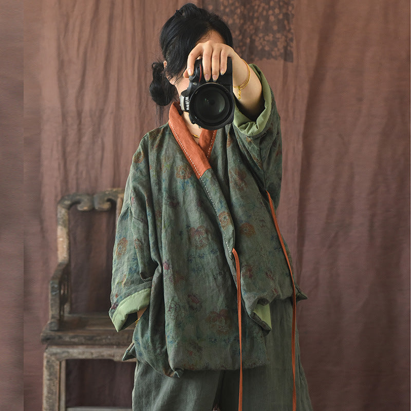 Chaqueta de contraste Vintage Bloom