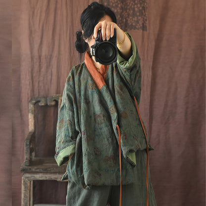 Chaqueta de contraste Vintage Bloom