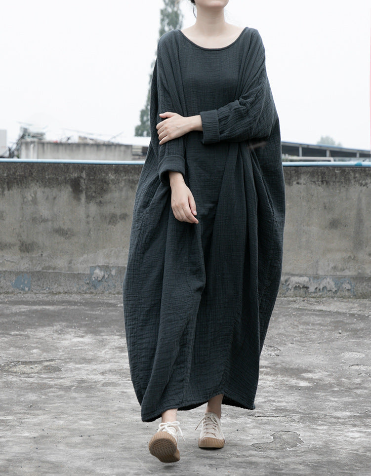 Vestido vintage de lino fresco