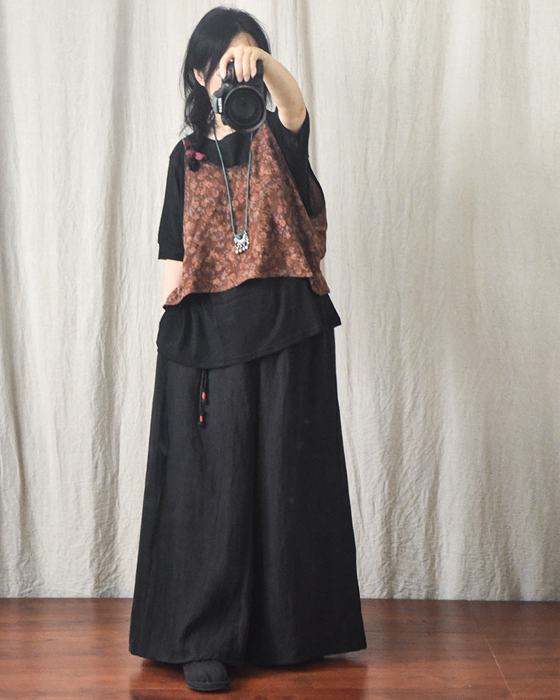 Blusa corta con tiras Vintage Bloom