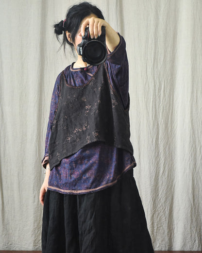 Blusa corta con tiras Vintage Bloom