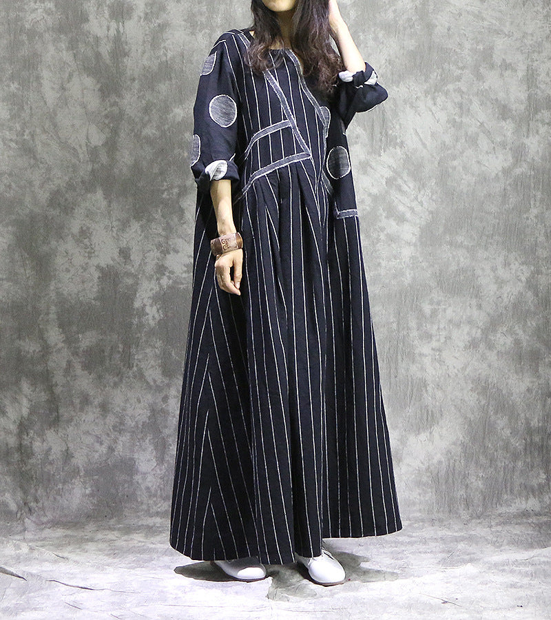 Vestido midi elegante con patchwork