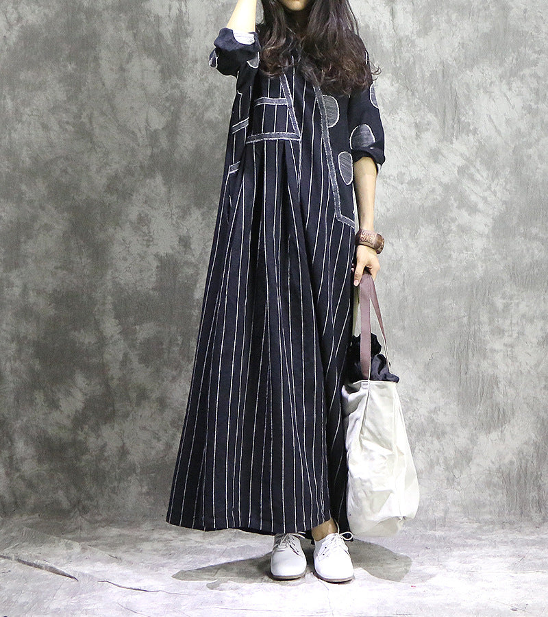 Vestido midi elegante con patchwork