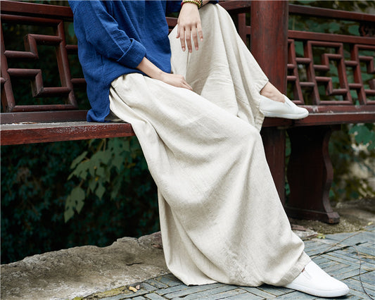 Pantalones anchos de lino Breeze