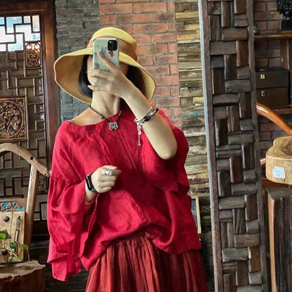 Blusa rubí vintage