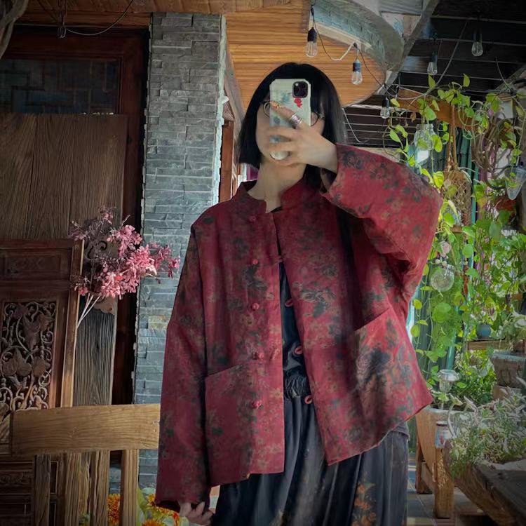 Chaqueta de lino Vintage Bloom