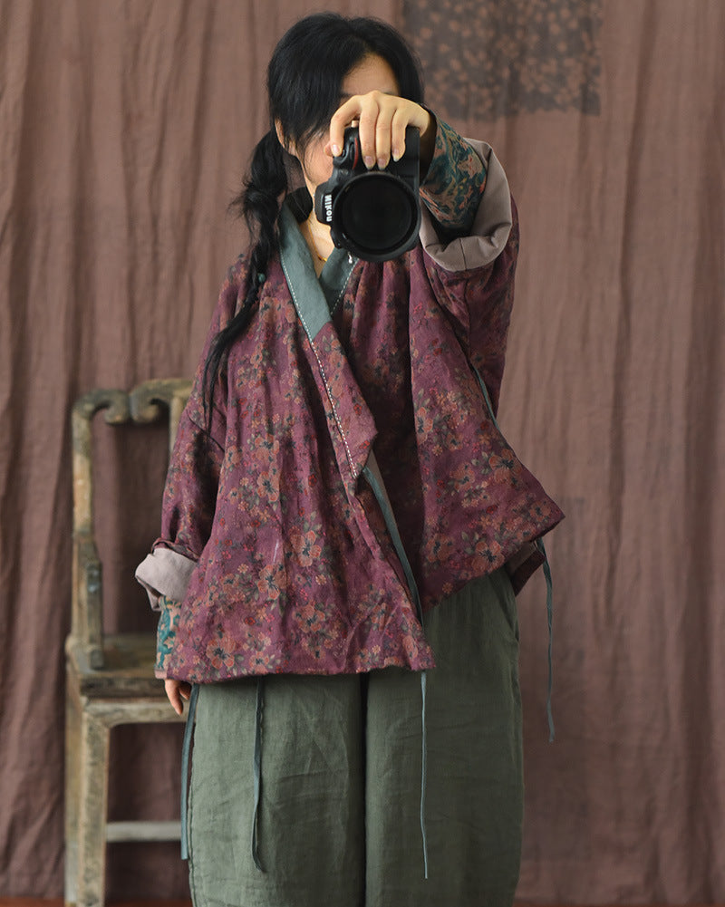 Chaqueta de contraste Vintage Bloom