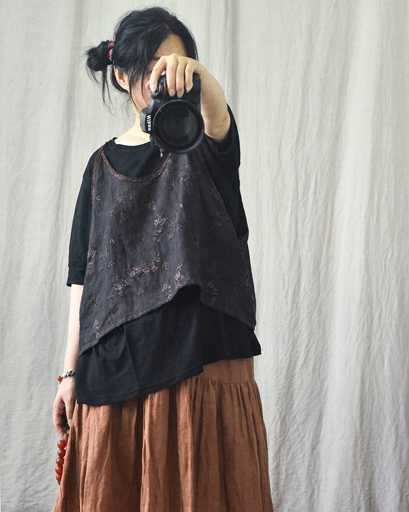 Blusa corta con tiras Vintage Bloom