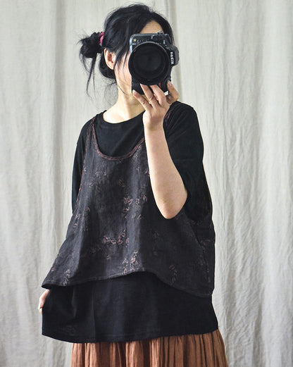 Blusa corta con tiras Vintage Bloom