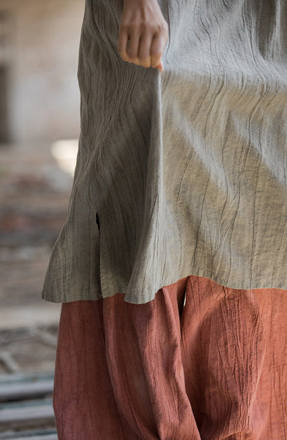 Vestido túnica de lino y algodón - Estilo boho natural