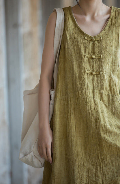 Vestido túnica de lino y algodón - Estilo boho natural