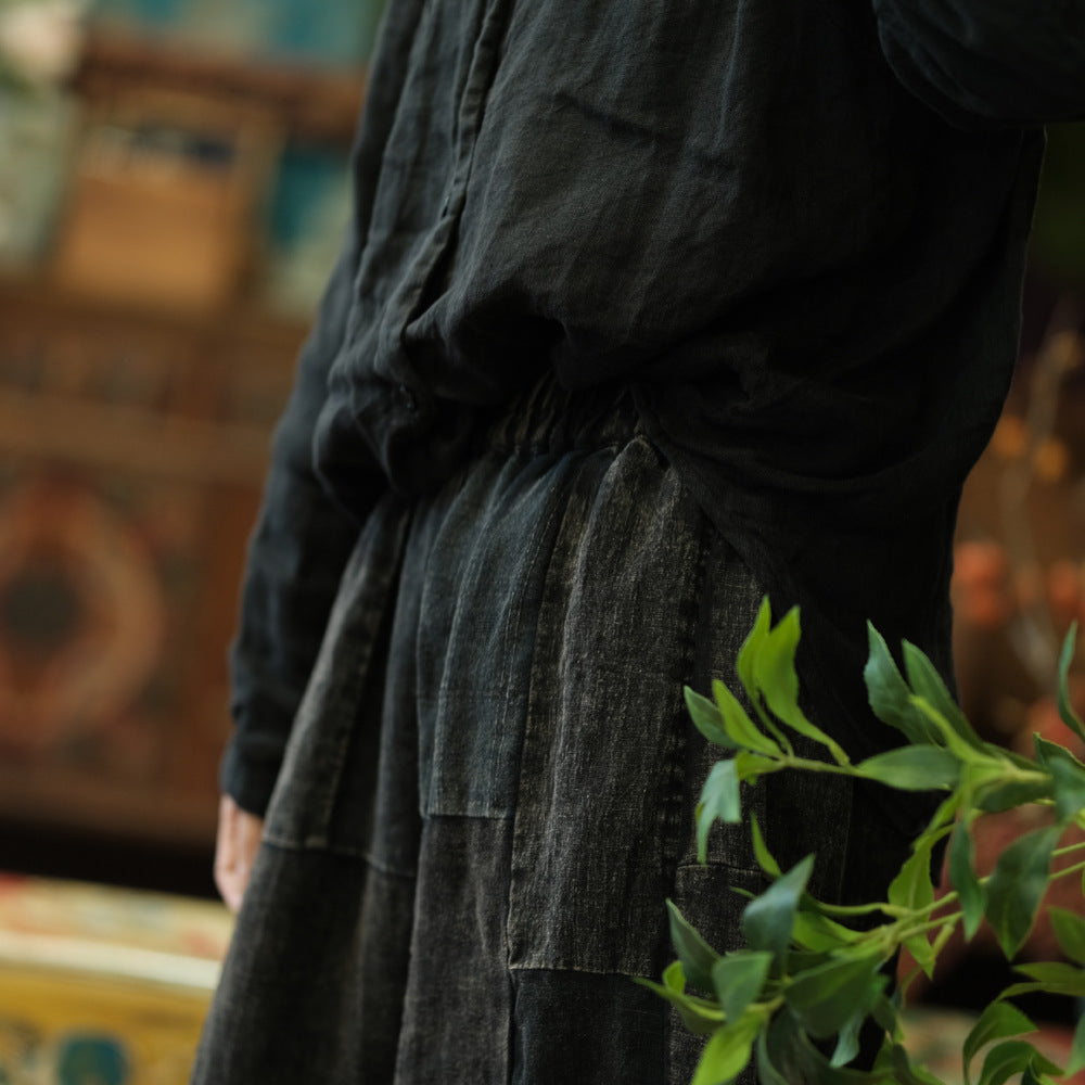 Pantalones de primavera de patchwork vintage