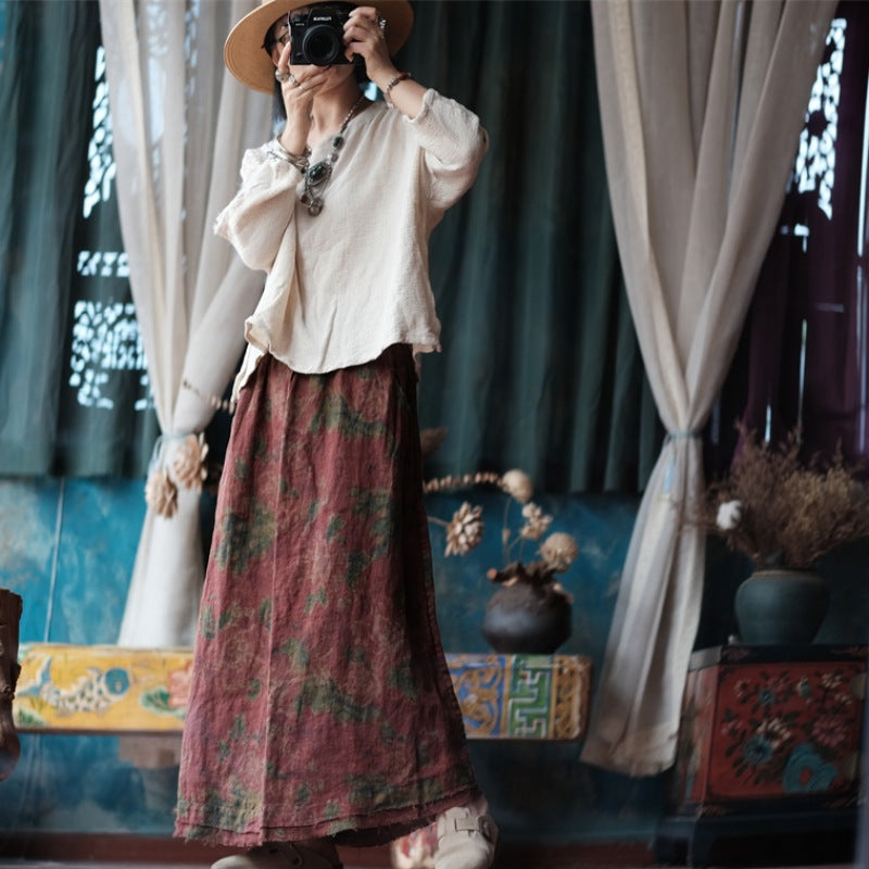 Falda de lino Vintage Breeze