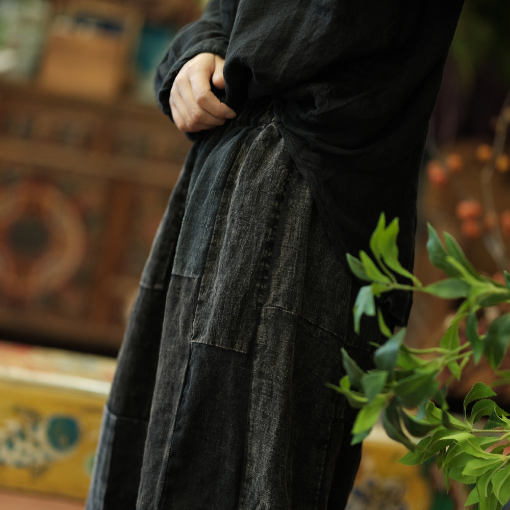 Pantalones de primavera de patchwork vintage