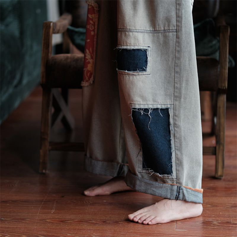 Pantalones vaqueros de patchwork Vintage Bloom