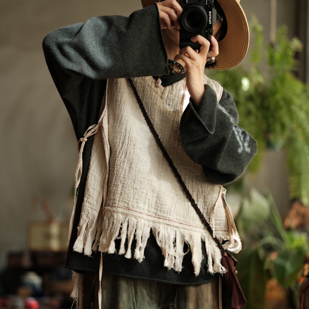 Blusa de lino Boho Breeze