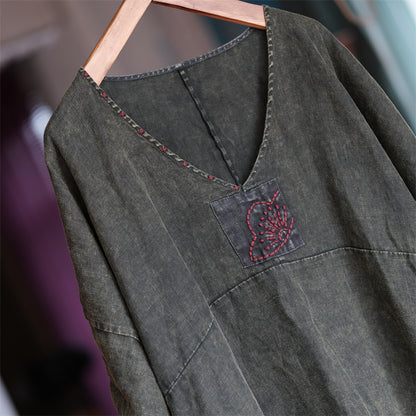 Vestido túnica de lino "Vintage Aura"