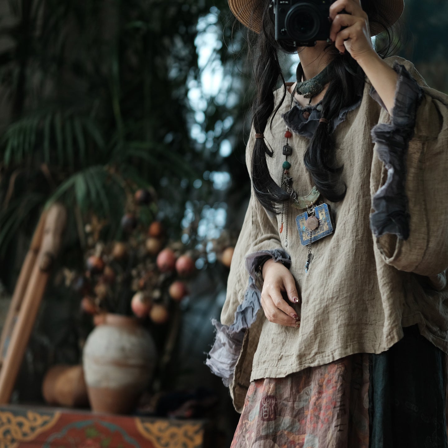 Heritage Linen Patchwork Blouse