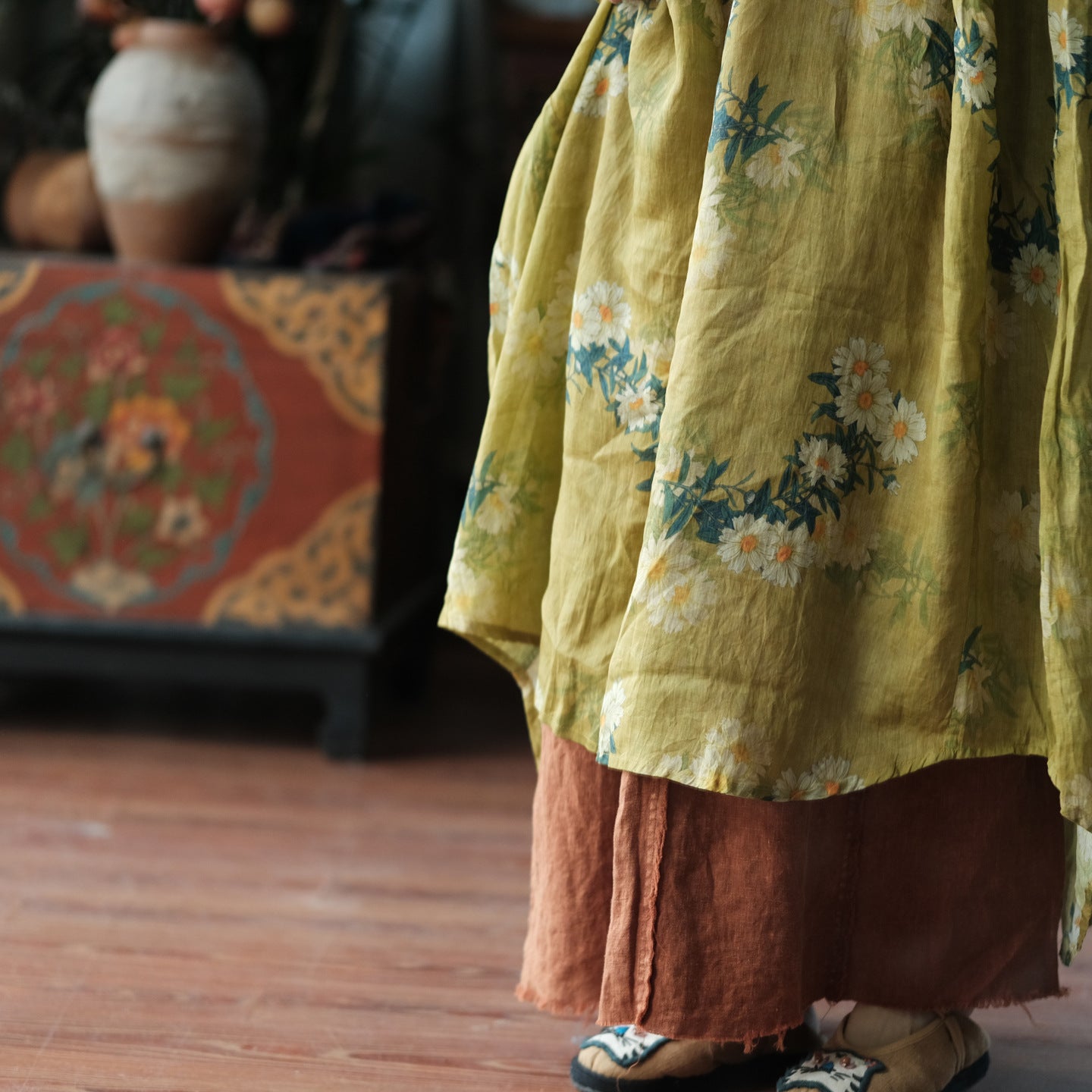 Wild Daisy Ramie Midi Dress