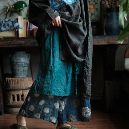 Indigo Relic Linen Dress