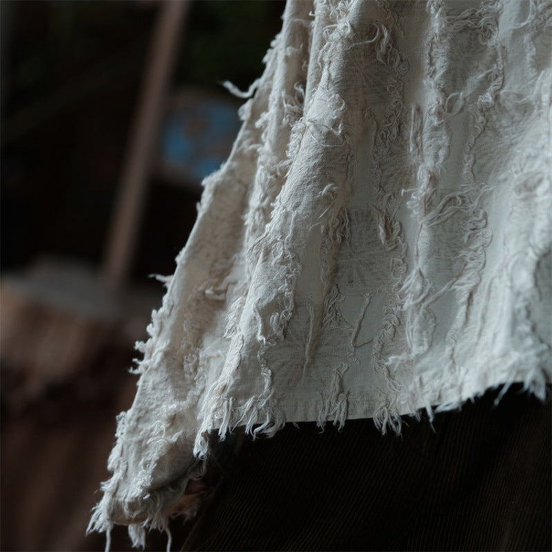 Blusa de patchwork color crudo