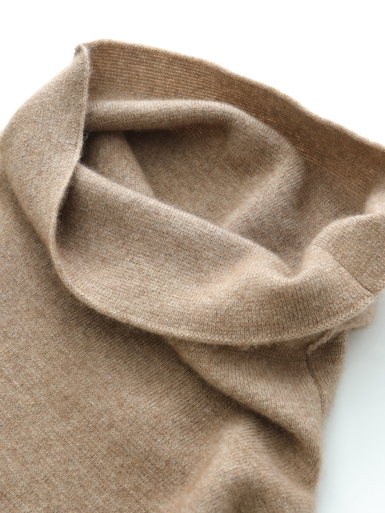 Elegante blusa de punto con cuello alto