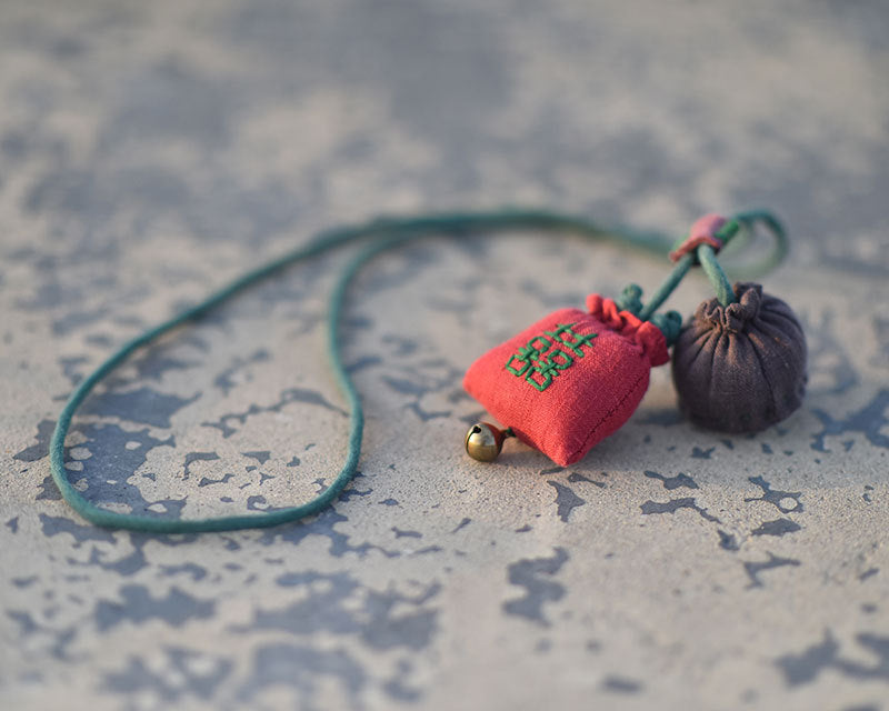 Collar vintage de lino puro hecho a mano 