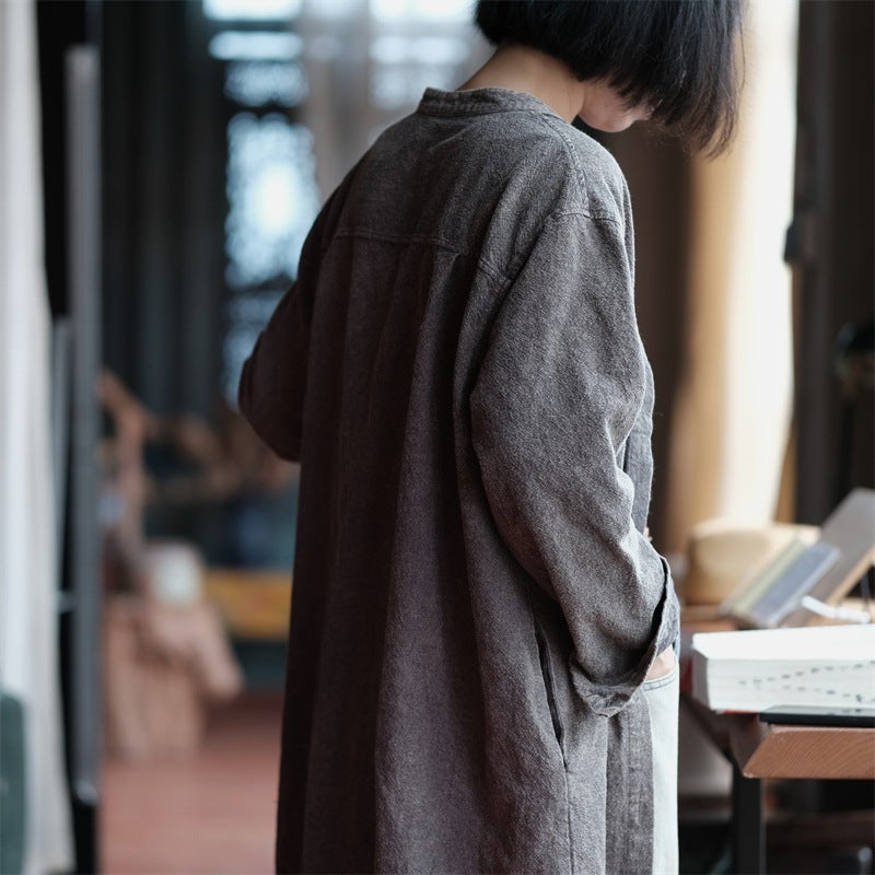 Abrigo de lino y algodón Vintage Grace