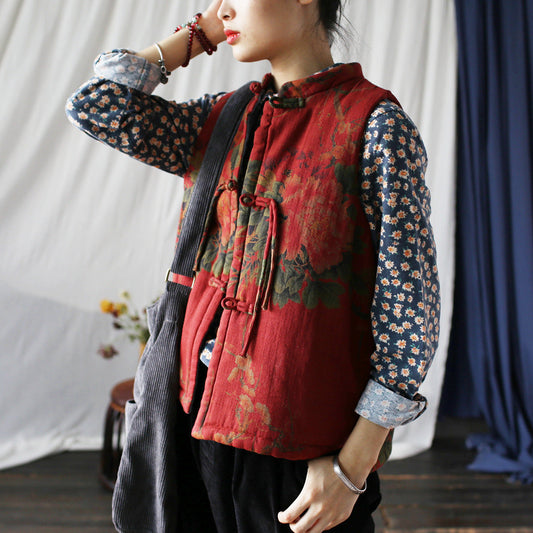 Chaleco vintage escarlata