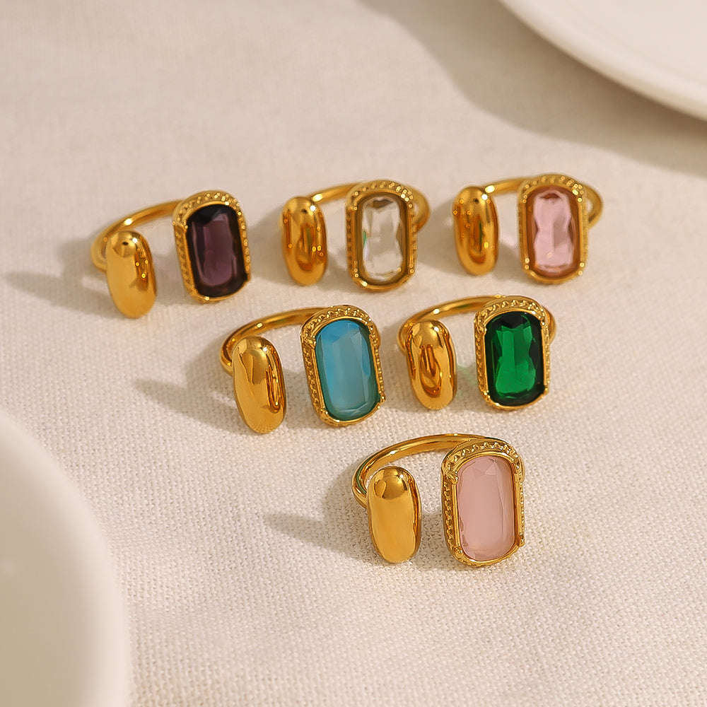 Anillo de circonita de lujo vintage