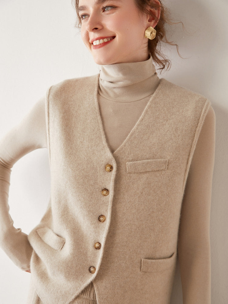 Chaleco de cachemira noble